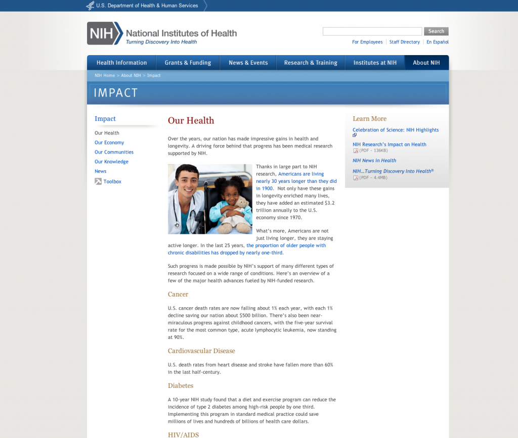 Goal: Using CSS only, update the theme to closely resemble the NIH website look and feel
