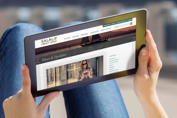 News & Updates for the Salal Credit Union website UX/UI design