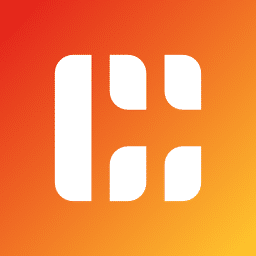 Orange ombre logo with two white C's