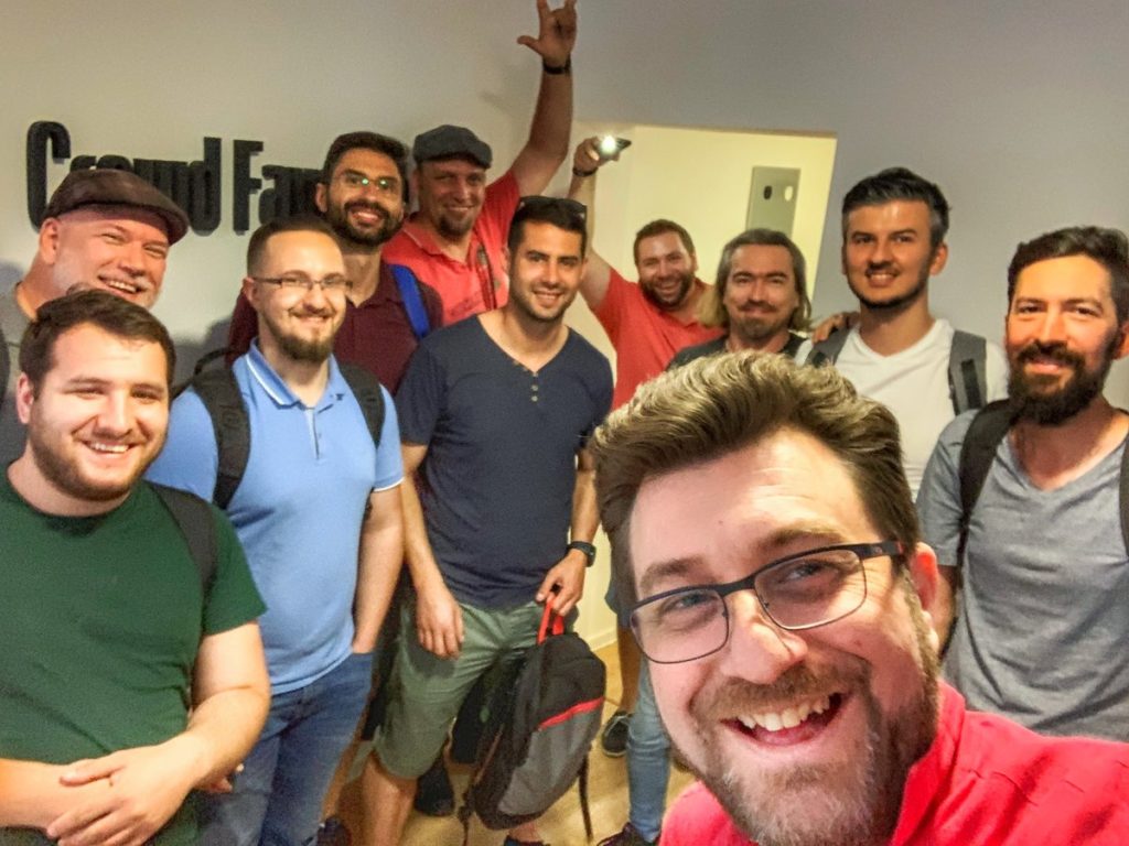 The Crowd Favorite Bucharest team working together