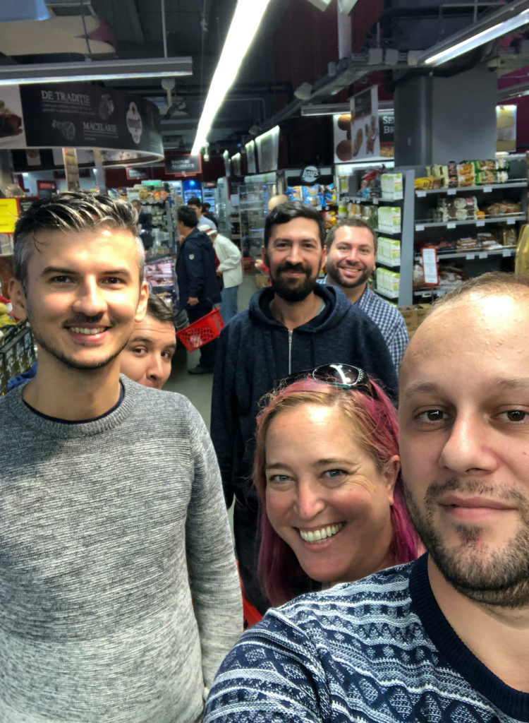 Favoriteers grabbing lunch from a bodega in Bucharest