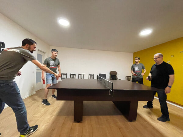 Ping Pong team building during FavCreate
