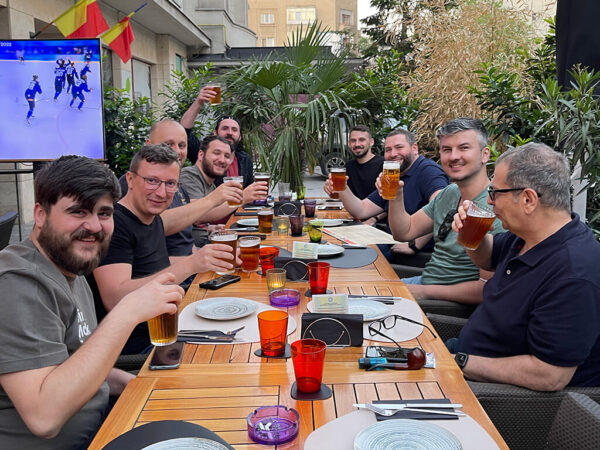 Favoriteers celebrating a successful FavCreate event in Bucharest