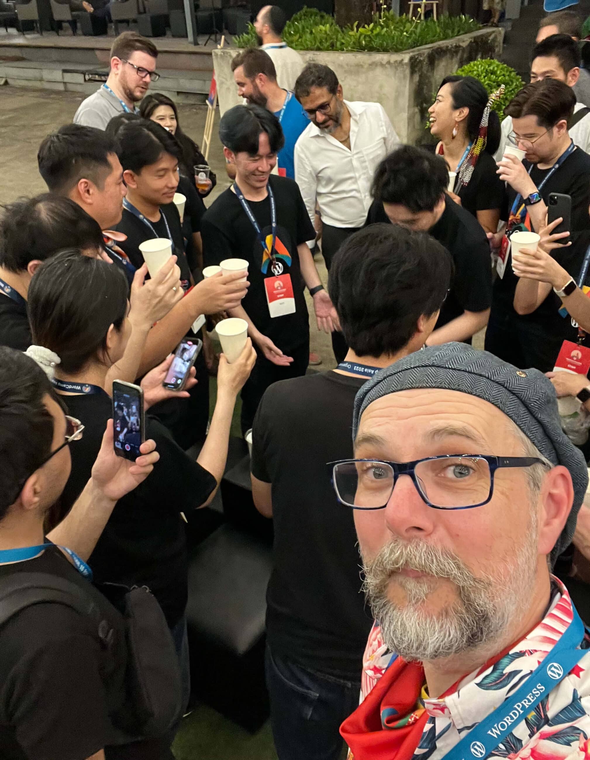 The Crowd Favorite team enjoying networking during WordCamp Asia after-parties