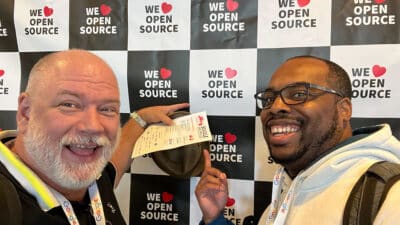 Pat and Donte appreciating Open Source during the All Things Open Conference In North Carolina