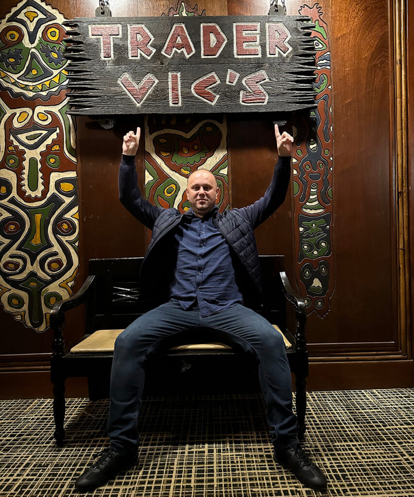 Ionut at Trader Vic's during Crowd Favorite's company retreat in Atlanta, GA